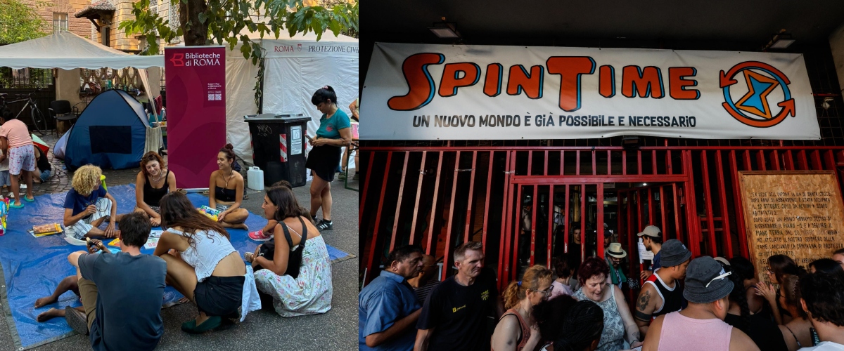 Le fiabe dell’illegalità allo Spin Time. Il soccorso rosso delle Biblioteche di Roma al centro sociale occupato