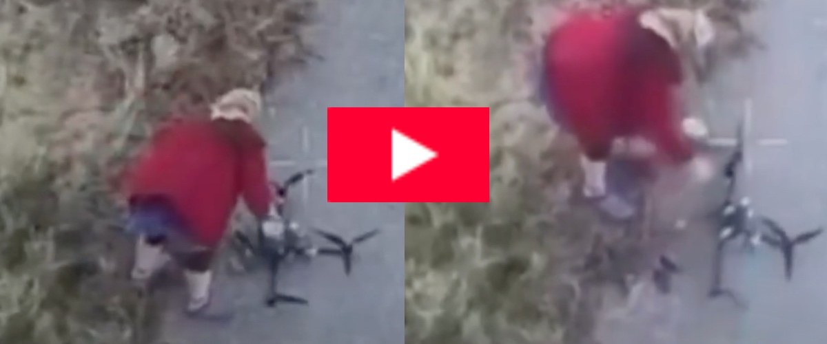 il drone russo piomba in mezzo a una strada lo disattiva un8217anziana il video dall8217ucraina diventa virale da Secoloditalia.it il drone russo piomba in mezzo a una strada lo disattiva un8217anziana il video dall8217ucraina diventa virale