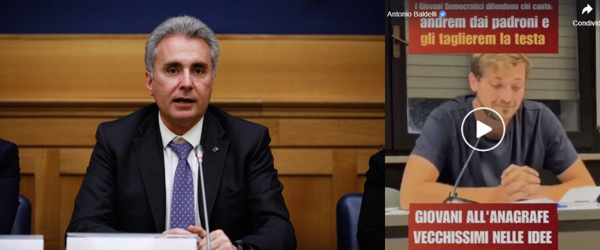 taglieremo la testa ai padroni ohi l236 ohi l224 comunismo vincer224 coro choc alla festa dei giovani pd baldelli indignato questo il programma del campo largo video da Secoloditalia.it taglieremo la testa ai padroni ohi l236 ohi l224 comunismo vincer224 coro choc alla festa dei giovani pd baldelli indignato questo il programma del campo largo video