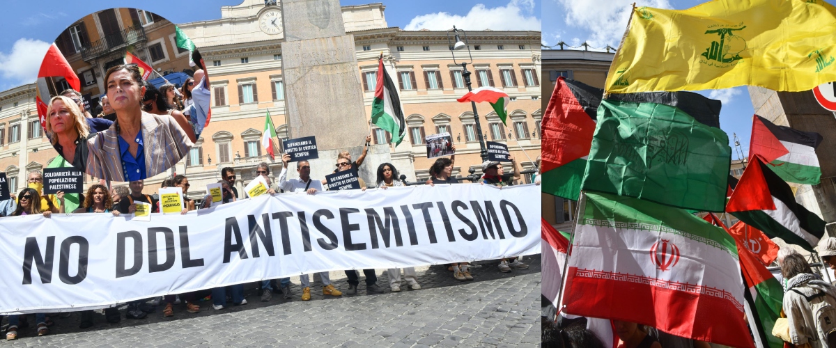 ddl antisemitismo bandiere di hamas e hezbollah al presidio davanti alla camera tra gli attivisti anche pd e 5stelle da Secoloditalia.it ddl antisemitismo bandiere di hamas e hezbollah al presidio davanti alla camera tra gli attivisti anche pd e 5stelle