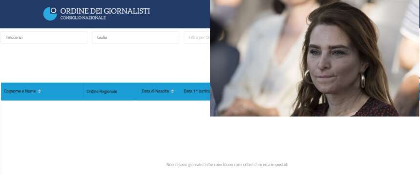 Caso Giulia Innocenzi, FdI chiama in causa l’Ordine dei giornalisti. Schifone: “Dica parole nette”. E’ iscritta o no all’albo?