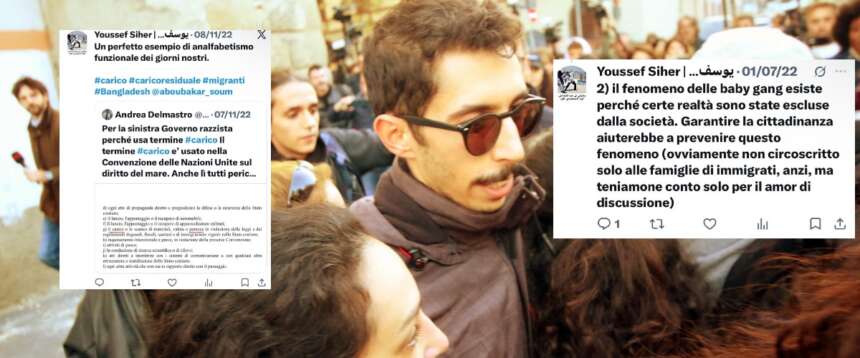 Baby gang? Siher sui social ha la soluzione: “Diamogli la cittadinanza”. Insulti anche contro Delmastro