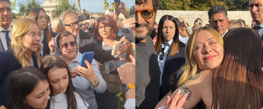 Ascoli, bagno di folla per la Meloni: “Siamo con te”. Un palazzo storico rinasce con 39 milioni del governo