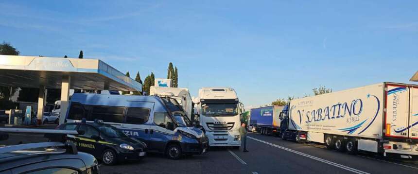 Un presidio degli autotrasportatori