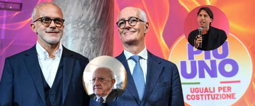 La guerra dei centrini, nasce “Più Uno” di Ruffini ed è subito gelo con Onorato (“Meno uno”). De Luca li liquida: “Pulviscolo di opportunisti”