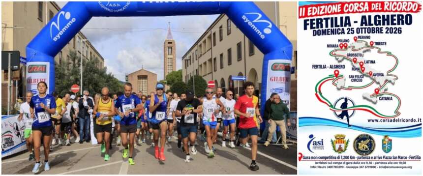 Alghero corre per non dimenticare: oltre 150 partecipanti alla Corsa del Ricordo, una festa di sport e memoria