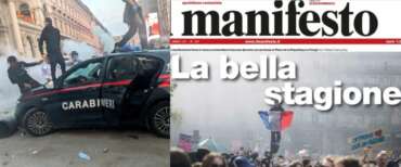 FdI stana la sinistra dopo il sabato di violenze: «Basta impunità per i teppisti». Polemiche sul titolo choc del Manifesto