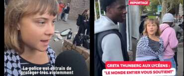 Gretine di tutto il mondo unite: la Thunberg incita gli studenti francesi alla protesta e attacca la polizia (video)