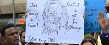 Una manifestazione contro i matrimoni precoci in Pakistan