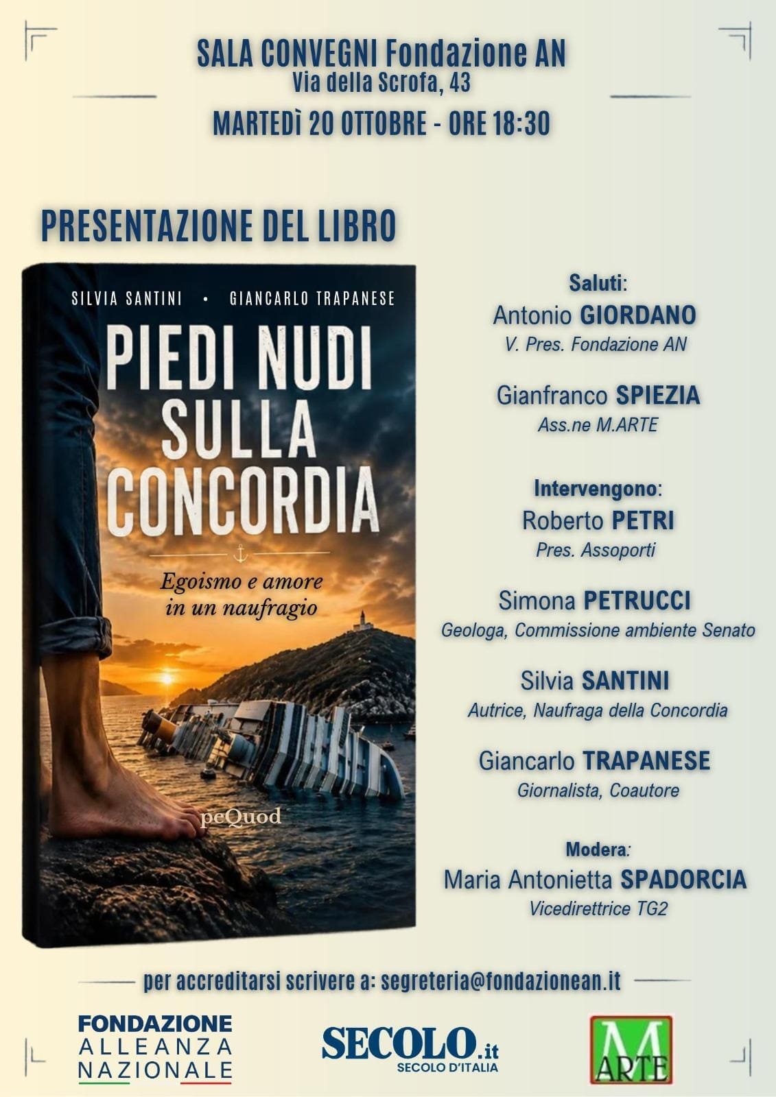 Presentazione Libro - Piedi nudi sulla Concordia