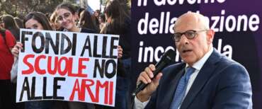 Armi, Rampelli: “Senza guerre i governi Conte hanno aumentato la spesa a 26 miliardi, sottratti al bilancio. Gli studenti lo sanno?” (video)