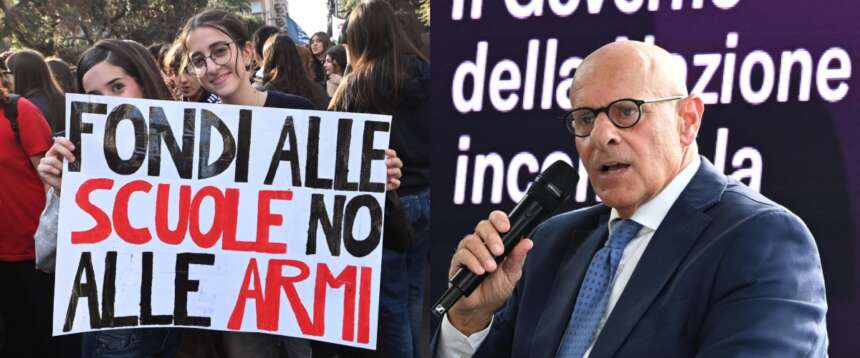 Armi, Rampelli: “Senza guerre i governi Conte hanno aumentato la spesa a 26 miliardi, sottratti al bilancio. Gli studenti lo sanno?” (video)