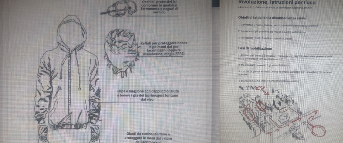 ecco come sfondare i blocchi della polizia l8217inquietante manuale della rivoluzione contro meloni 232 ispirato alla primavera araba da Secoloditalia.it ecco come sfondare i blocchi della polizia l8217inquietante manuale della rivoluzione contro meloni 232 ispirato alla primavera araba